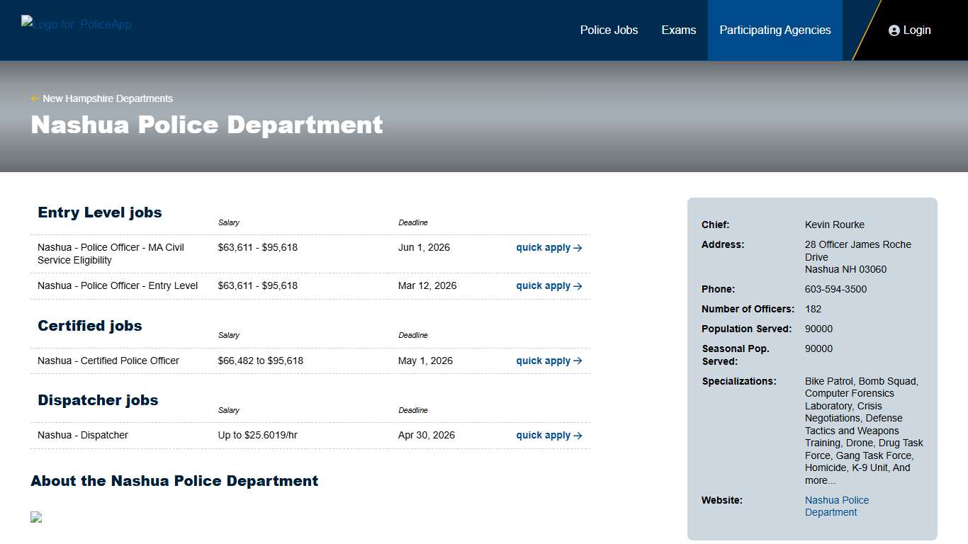 Nashua NH Police Department PoliceApp
